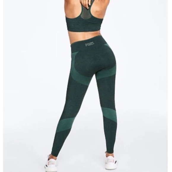 Victoria’s Secret PINK Seamless leggings size S 2 pairs - orange and green - Picture 2 of 11